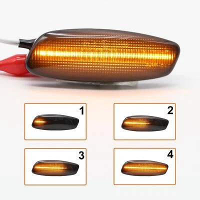 LED Dynamic Side Mirror Blinker indicators smoked For Peugeot 207 2006-15 - Image 1 of 4