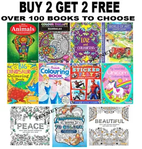 Adult Or Kids Colouring Book Books For Children For Adults Anti-Stress Relief - Picture 1 of 973