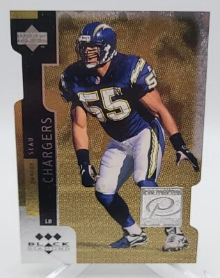 1998 Upper Deck Black Diamond Premium Cut Triple Diamond Junior Seau #PC9 HOF - Image 1 of 2