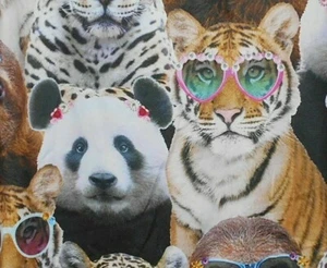 -SECRET TREASURES ZOO ANIMAL SLOTH PANDA IN SUNGLASSES TOP PANTS JOGGING SET 2X - Picture 1 of 5