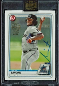 2022 Topps Archives Signature Series 2020 Bowman Sixto Sanchez Auto 11/99 Marlin - Picture 1 of 2