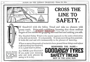 WK1 Werbung für Goodrich Sicherheitsprofil Motorreifen (2) Kleindruckanzeige 1916 734/67 - Bild 1 von 1