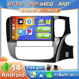 For Mitsubishi Outlander 2012-18 CarPlay Android 14 Car Stereo Sat Nav 8GB+256GB - Picture 1 of 18