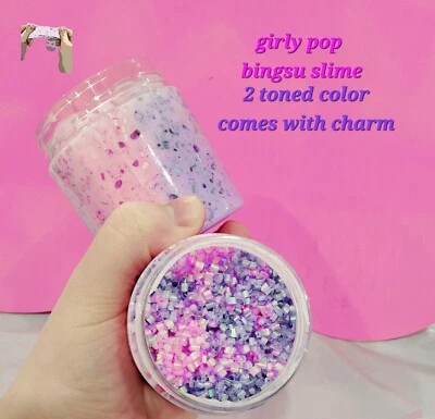 Chica Pop Bingsu 2 Tonos Slime Con Dijes Hecho a Mano Con Amor 4 Onzas Foto 1 de 4