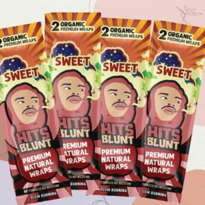 Organic Premium Natural Wraps, Sweet, 4 Packs x 2 Rolls Per Pack, Low Burning - Picture 1 of 1