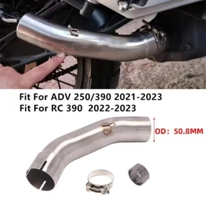 For Modified Exhaust Mid Link Pipe 51mm Slip on ADV Adventure 390 250 RC390 - Bild 1 von 5