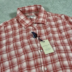 Peter Millar Crown Sport Hemd 100% Leinen Herren Medium Knopfleiste Suncrest - Bild 1 von 8