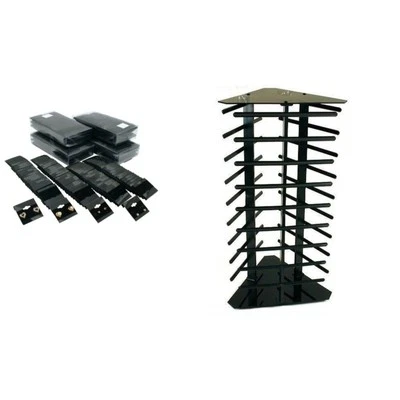 3面黑色旋转旋转耳环显示屏和500黑色耳环展示套件 — 第 1/3 张图片