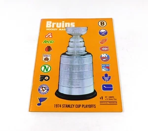 1973-74 Toronto Maple Leafs at Boston Briuns NHL Hockey Playoff Program 4-11-74 - Picture 1 of 2