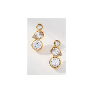 Orecchini pendenti cristallo sfaccettato misto Anthropologie nuovi con etichette 48€ - Foto 1 di 1