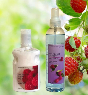 SUN-RIPENED RASPBERRY Perfume Mist Splash Spray Lotion Bath & Body Works Vintage - Image 1 of 3