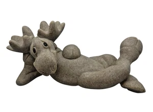 Quarry Critters Lounging MELANIE Moose Second Nature Design 2002 Figurine - Picture 1 of 7