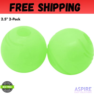 BRANDED Dog Fetch Ball Play Toy, Glow In The Dark Night Light Fit In Medium Chuckit 2 PK