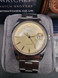 Rolex Oysterdate Precision 6694 C.1962 Tropical Champagne Dial Manual Wind 34mm - Picture 1 of 24