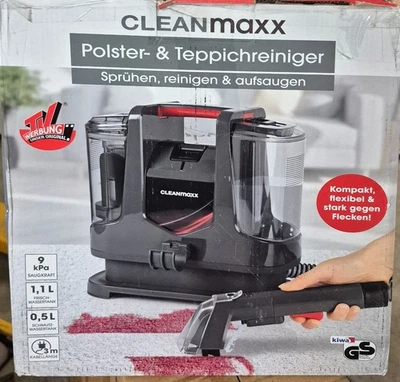CLEANmaxx Polster- & Teppichreiniger 400W anthrazit/rot - Bild 1 von 2