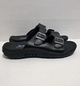 Skechers Raggae Jammin schwarze Damen-Sandalen mit Schnalle 9,5 - Bild 1 von 7