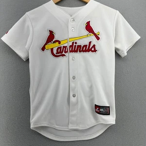 Y2K Majestic St. Louis Cardinals Molina 4 YOUTH Baseball Jersey SZ M VTG MLB - Picture 1 of 10