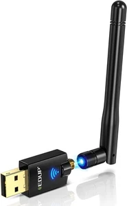 EDUP AC600M USB WiFi Adapter for PC, Wireless Network Adapters Dual Black  - Picture 1 of 7