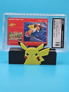 CGC 10 Pikachu the Movie Japanese Train Card 1998 Railways Red JR Rally Promo - Picture 1 of 4