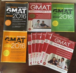 Manhattan Prep GMAT Study Guide 6th Ed. The Official Guide For GMAT 2016 Set - Picture 1 of 15