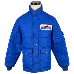Vintage Swingster Goodyear Eagle Blue Puffer Jacket XS 80s Arctic Insulated - Bild 1 von 16