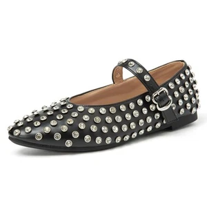 Seeyozz Women's Ballet Flats Shoes for Women Rhinestone Ballet Flats Sparkly ... - Picture 1 of 8