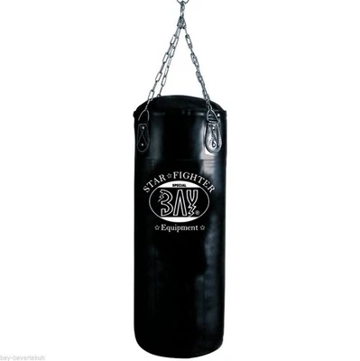 BAY® STAR 80 x 30 cm 20 kg gefüllt Sandsack mit Stahl Kette Boxsack schwarz voll - Bild 1 von 4