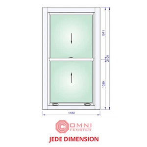 Finestra Scorrevole Verticale Inglese Legno 118x210 | Finestra in Legno su Misura dalla Polonia - Foto 1 di 1