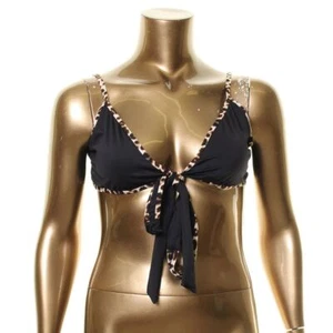 LAUNDRY BY SHELLI SEGAL Women's Print-trim Front-tie Bikini Top Swimwear XL TEDO - Picture 1 of 2