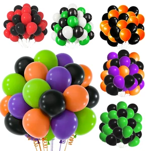 500 palloncini Halloween arancione elio lattice nero kit arco palloncino decorazione festa Regno Unito - Foto 1 di 9