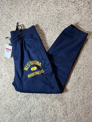 West Virginia Mountaineers Nike Dri-Fit Athletic Pants Men's Navy Large Joggers Cover