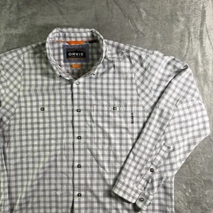 Camisa Orvis Active Fit Gris Guinga Manga Larga Abotonada Exterior XL - Imagen 1 de 11