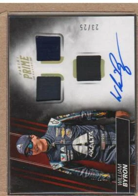 William Byron TMA-WB 2018 Panini Prime NASCAR Triple Materials Auto 23/25 - Image 1 of 2