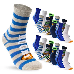 10 Paar Kinder Socken für Jungen (viele Motive zur Auswahl) Baumwolle - Bild 1 von 40