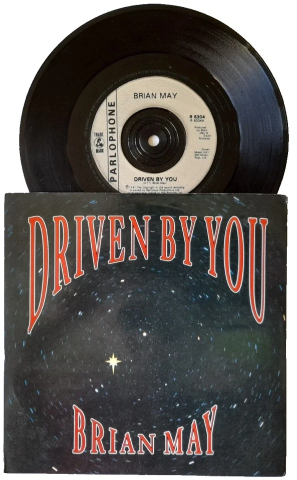 NM/EX Brian May (Queen) - Driven By You 7" Vinyl 45 EP 1991 - Image 1 of 2