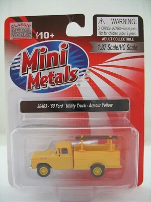 Mini Metals HO Model 30463: 1960 Ford Utility Truck, Armour Yellow, MOC - Image 1 of 4