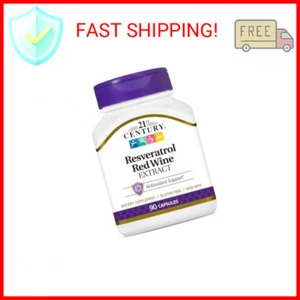 21st Century Resveratrol Red Wine Extract Capsules, 90Count - Picture 1 of 2