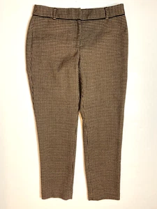 Talbots Signature Black and Tan Checks Wool Poly Lined Pants Women's 6 - Picture 1 of 7