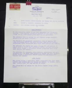 Etiqueta de renovación vintage 1969 de Minnesota para películas de 20th Century Fox - Imagen 1 de 2