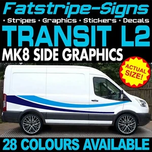 passend für Ford Transit MK8 L2 MWB GRAFIK AUFKLEBER STREIFEN CAMPER VAN WOHNMOBIL ST - Bild 1 von 2
