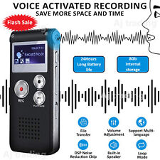 Grabadora de voz digital Dictáfono Audio Mp3 Sonido Mini Spy Recorder Mic Lectur