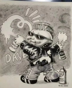 Garbage Pail Kids GPK Original Art New Wave Dave Graffiti Petey Neil Kamera GF - Bild 1 von 1