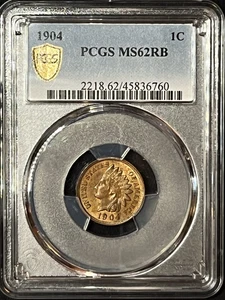 1904 Indian Cent, PCGS MS62RB - Picture 1 of 2