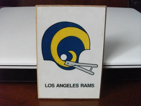 Vintage NFL Football Kentucky Art Los Angeles Rams Helmet Plaque 5 x 3 1/2 Cover