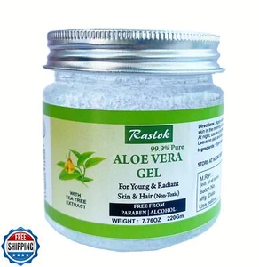 Raslok Aloe Vera Gel | 100% reines und natürliches Aloe Gel | für feuchtigkeitsspendendes Gesicht - Bild 1 von 2