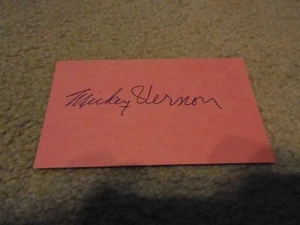 Mickey Vernon Autogramm 3" x 5" Karteikarte - Bild 1 von 1