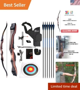 Noble Standard Beginner Recurve Bow Kit for Youth & Adults - 48/70 Inch Options - Picture 1 of 9