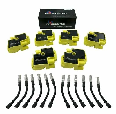 Paquete de 6 paquetes de bobinas de encendido y juegos de cables de enchufe para CLK ML320 ML350 S350 SLK32 Foto 1 de 2