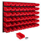 54 Stapelbox Wandregal 115 x 78cm Box Rot Schüttenregal Lagersystem Werkstatt 