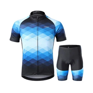 Lixada Men Cycle Jersey Breathable Short Sleeve Bike Shirt & Padded Bicycle A8G4 - Picture 1 of 9